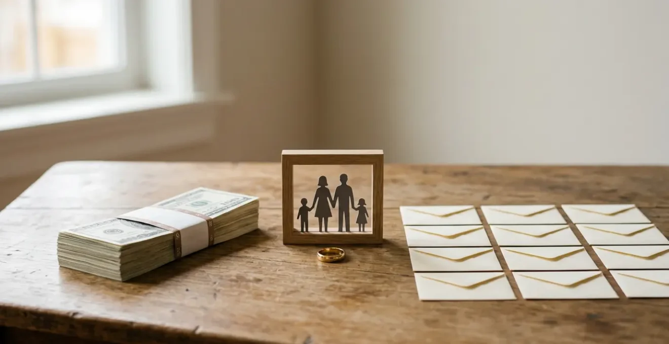 Financial planning concept showing family protection through insurance benefits