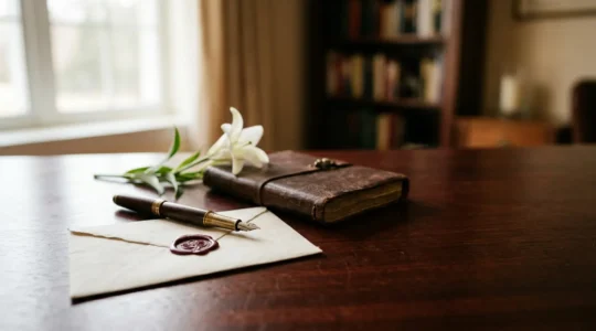 Professional estate planning consultation with documents and family legacy concept