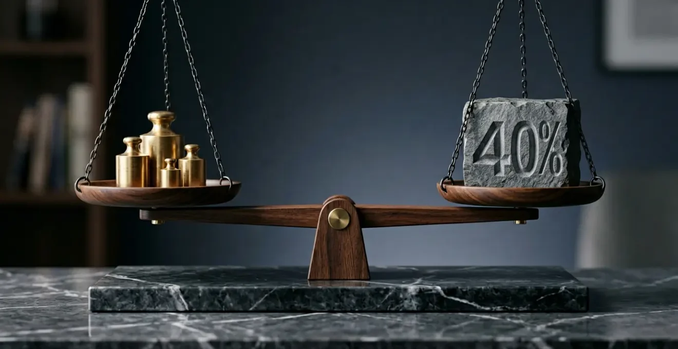 Strategic inheritance tax planning concept showing wealth protection below the forty percent threshold