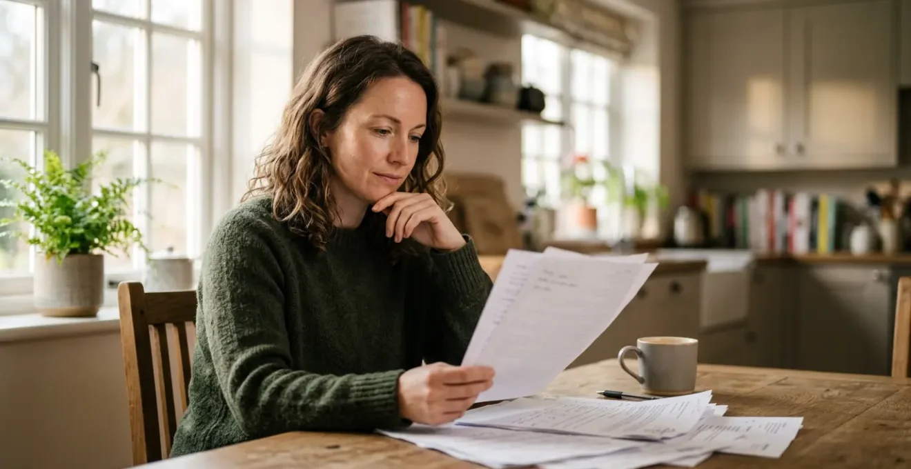 Person contemplating healthcare choices in natural domestic setting