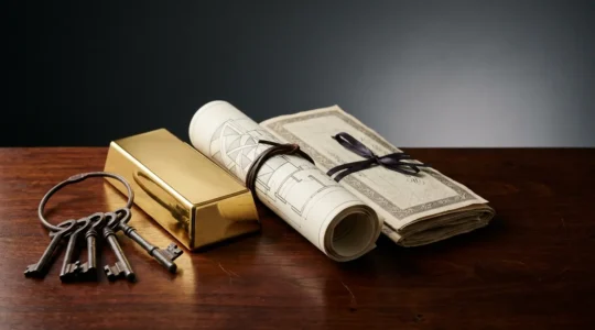 Professional scene showing tangible investment assets in a secure environment