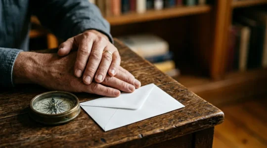 Professional editorial photograph depicting financial planning and life insurance decisions for funeral coverage