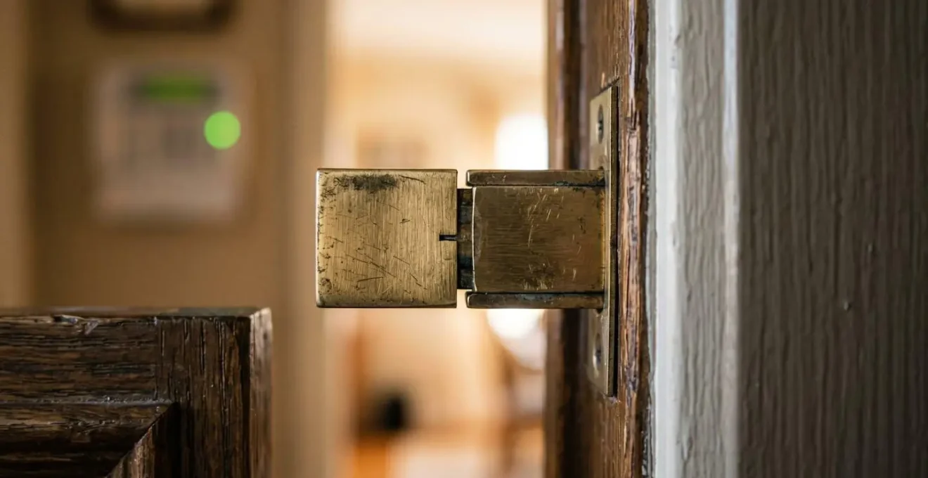 Home security preparation documentation showing locked doors and activated alarm system