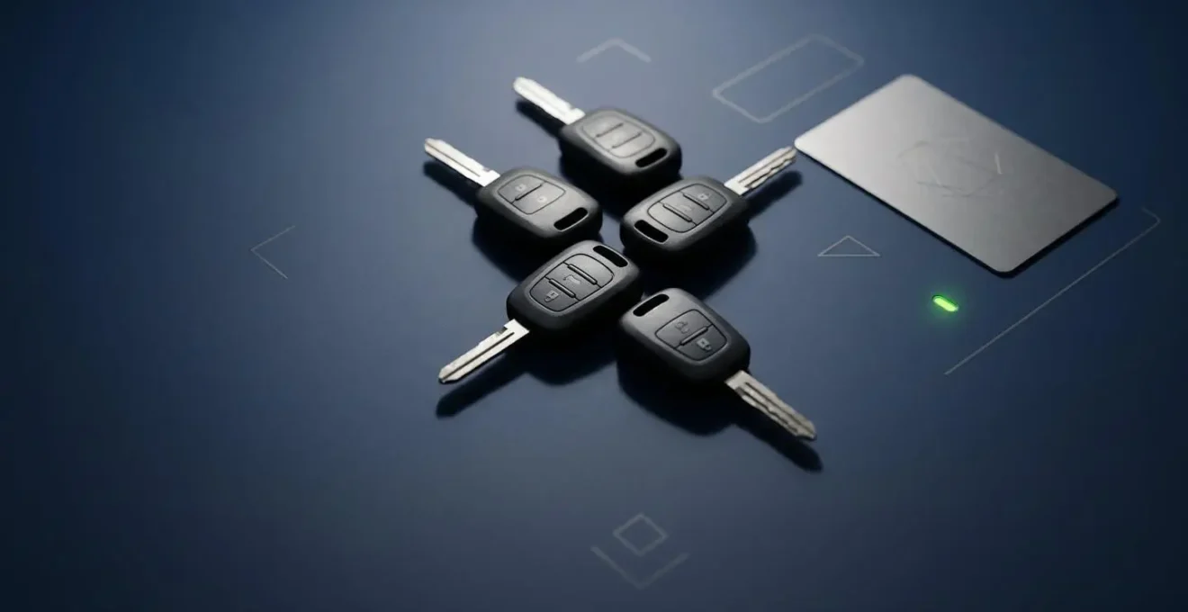 Professional key management system with security tracking technology for fleet vehicle access control