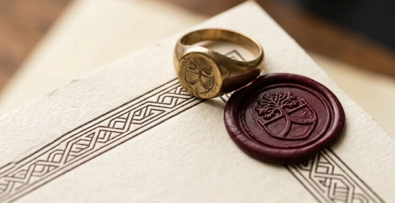 Macro textural photograph of trust deed document and protective elements